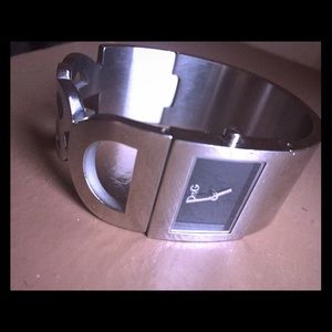 Dolce Gabbana Bangle Watch Water Resistant Silver